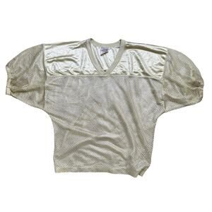 ADAMS MESH GOLD JERSEY FOOTBALL SOCCER PRACTICE L XL EXTRA LARGE SHIRT TEE